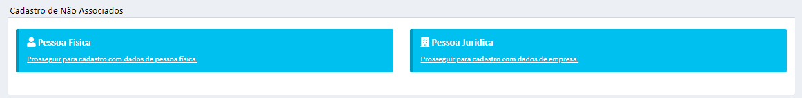 Cadastro de Não Associado